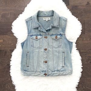 Madewell Light Wash Denim Jean Vest
